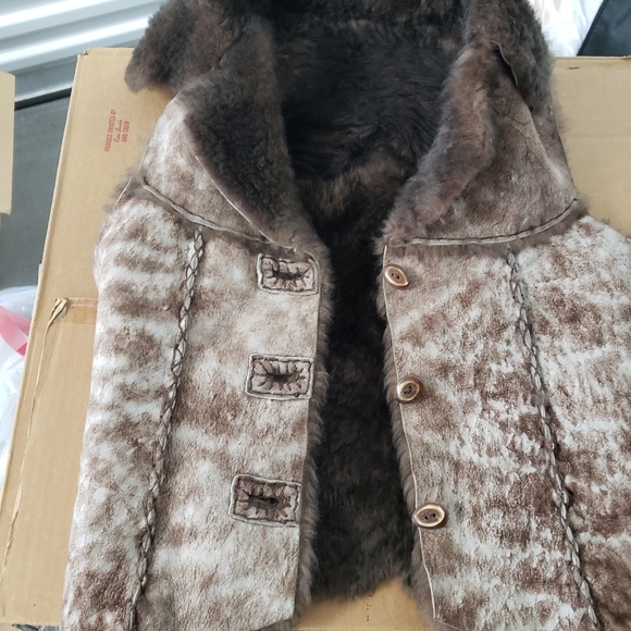 Vintage sheepskin handmade vest adult size XS or kids size - Picture 12 of 12